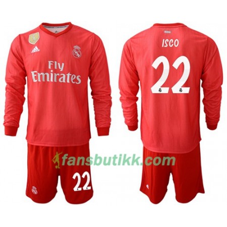 Fotballdrakt Real Madrid Isco 22 Barn Tredjetrøye 2018-2019 Langermet